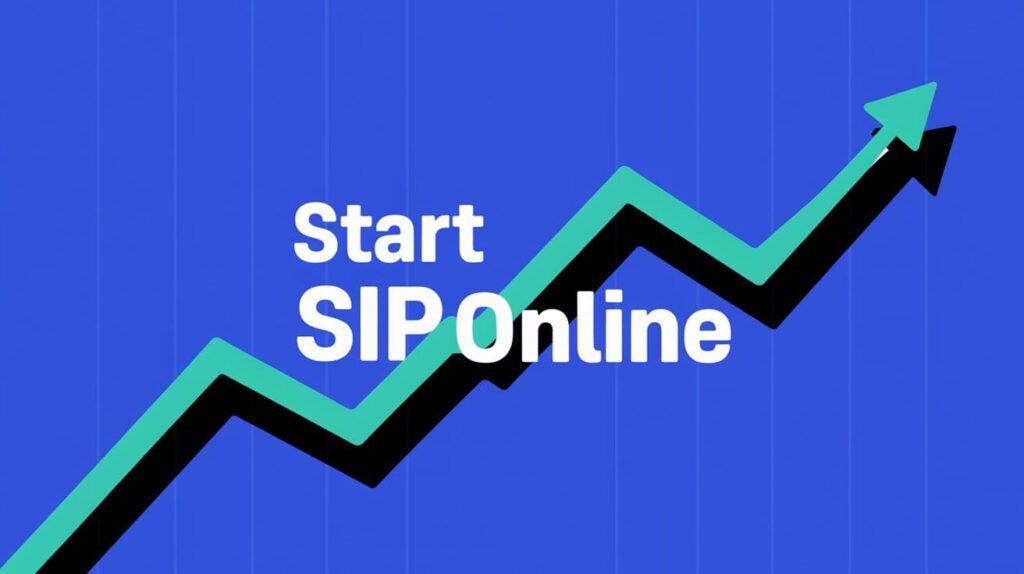 a graph showing the trend of SIP with the text start SIP online